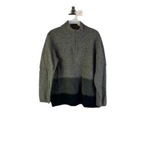 Vintage 90s Eddie Bauer Lambswool Color Block 1/2 Zip Sweater